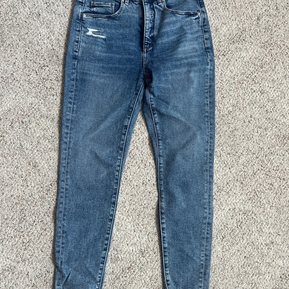 LOFT Distressed Blue Skinny Jeans